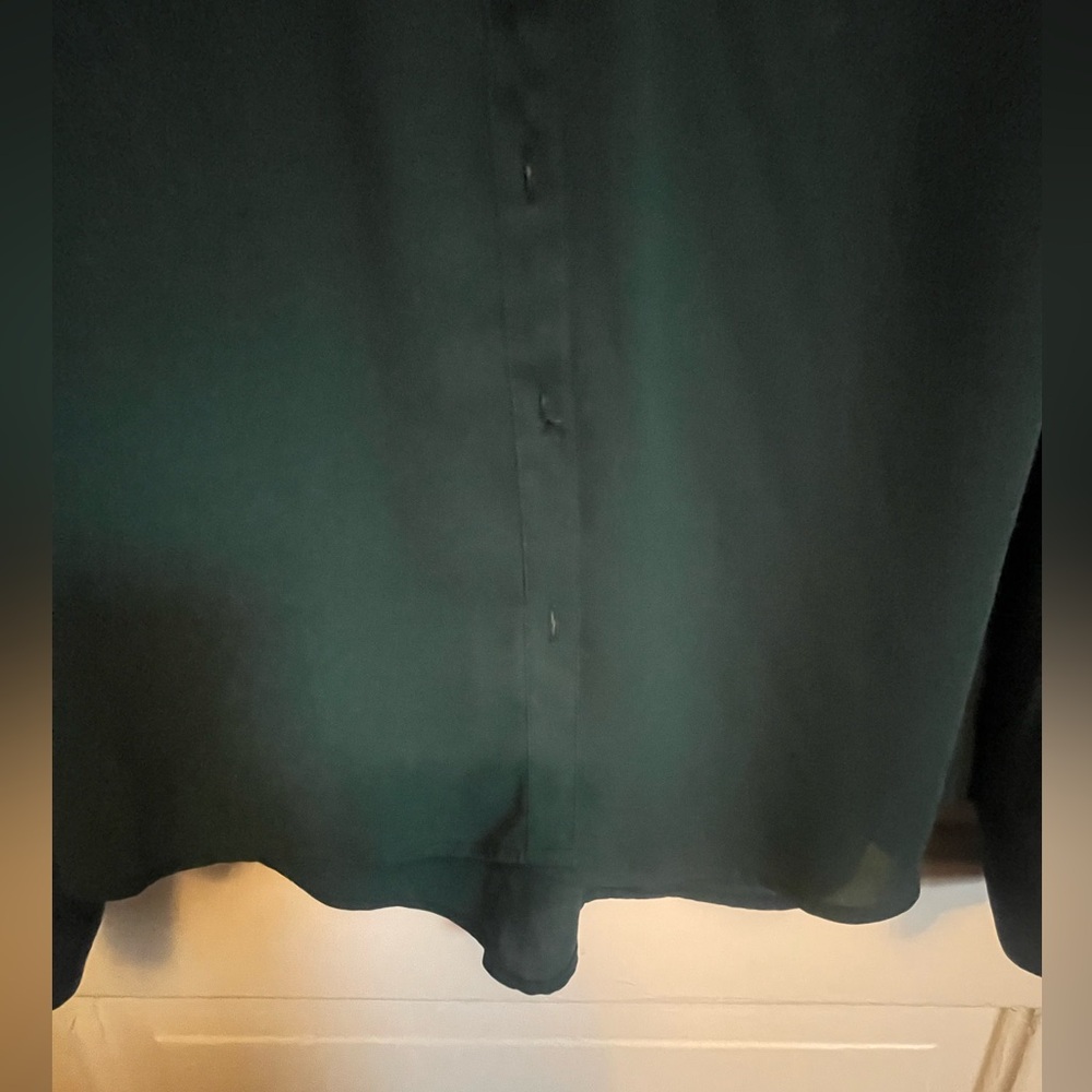 Express Long-Sleeve Button Front Button Green Blo… - image 10